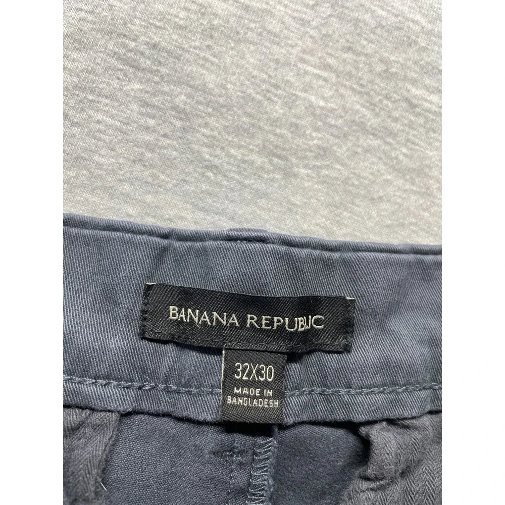 Banana Republic Chino Pants Mens 32x30 Gray Cotton Stretch Straight Leg Casual
